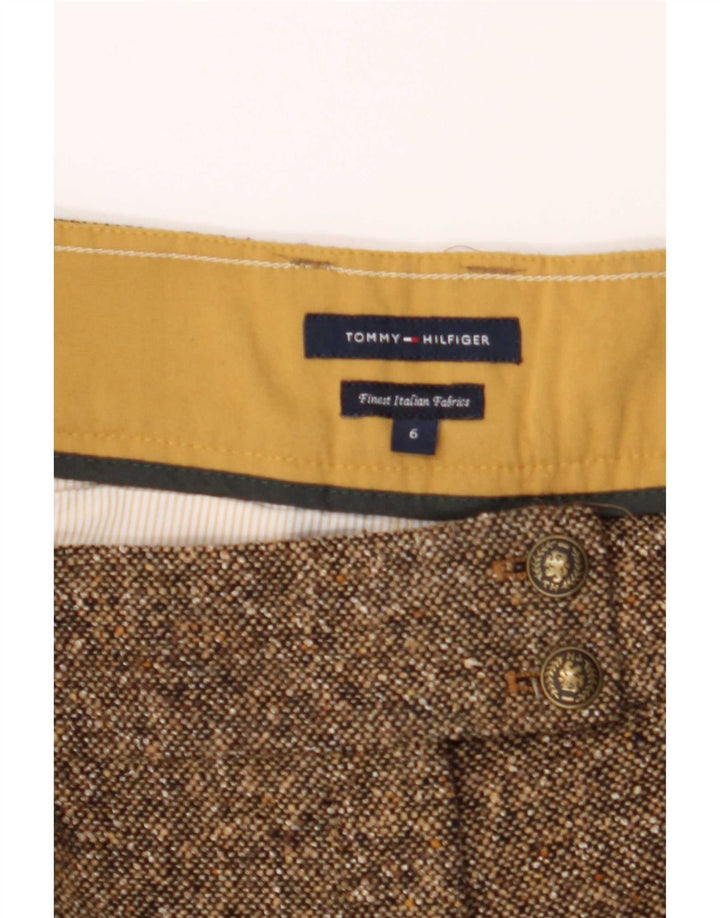 Damskie spodenki codzienne Tommy Hilfiger US 6 Medium W30 Brązowa wełniana nakrapiana