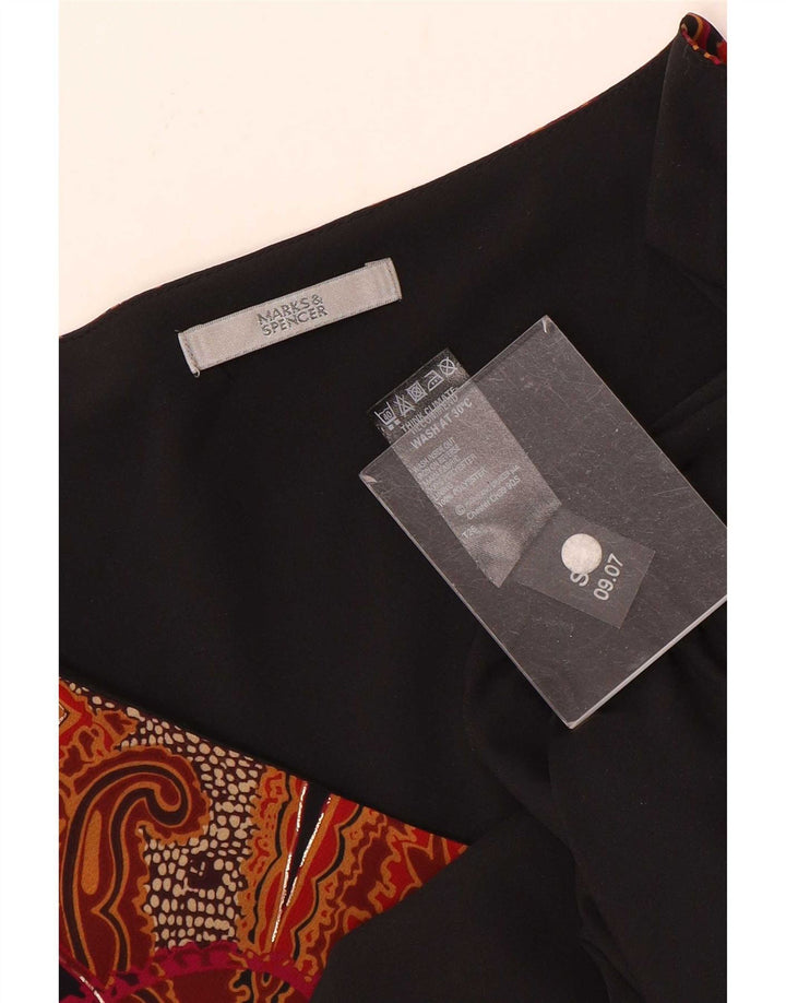 Bluzka damska Marks & Spencer UK 20 2XL Czarny Paisley Poliester