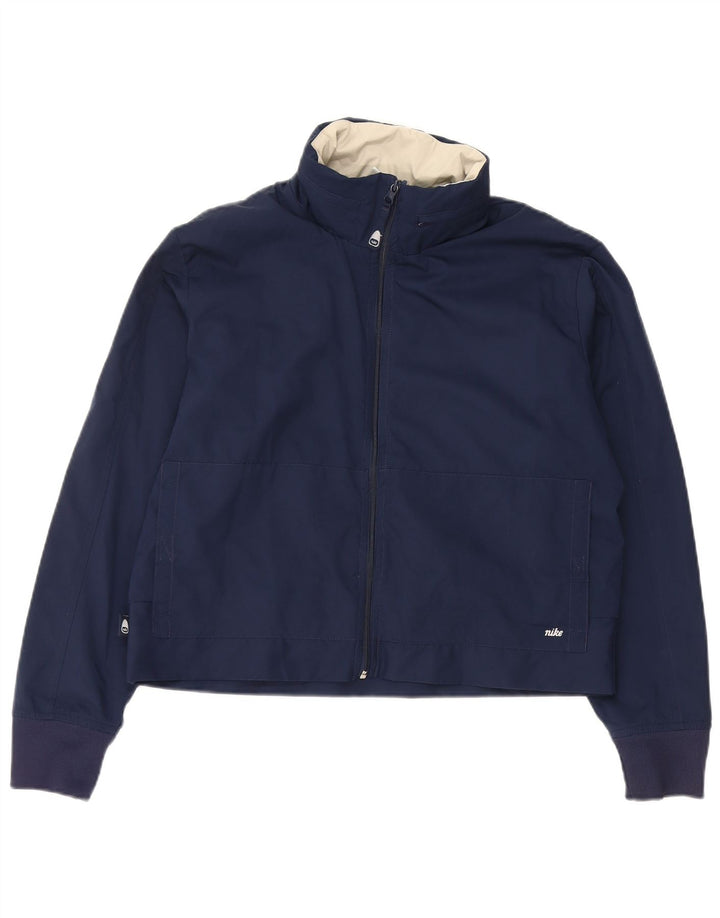 Damska kurtka przeciwdeszczowa NIKE z kapturem US 8/10, średni granatowy poliester