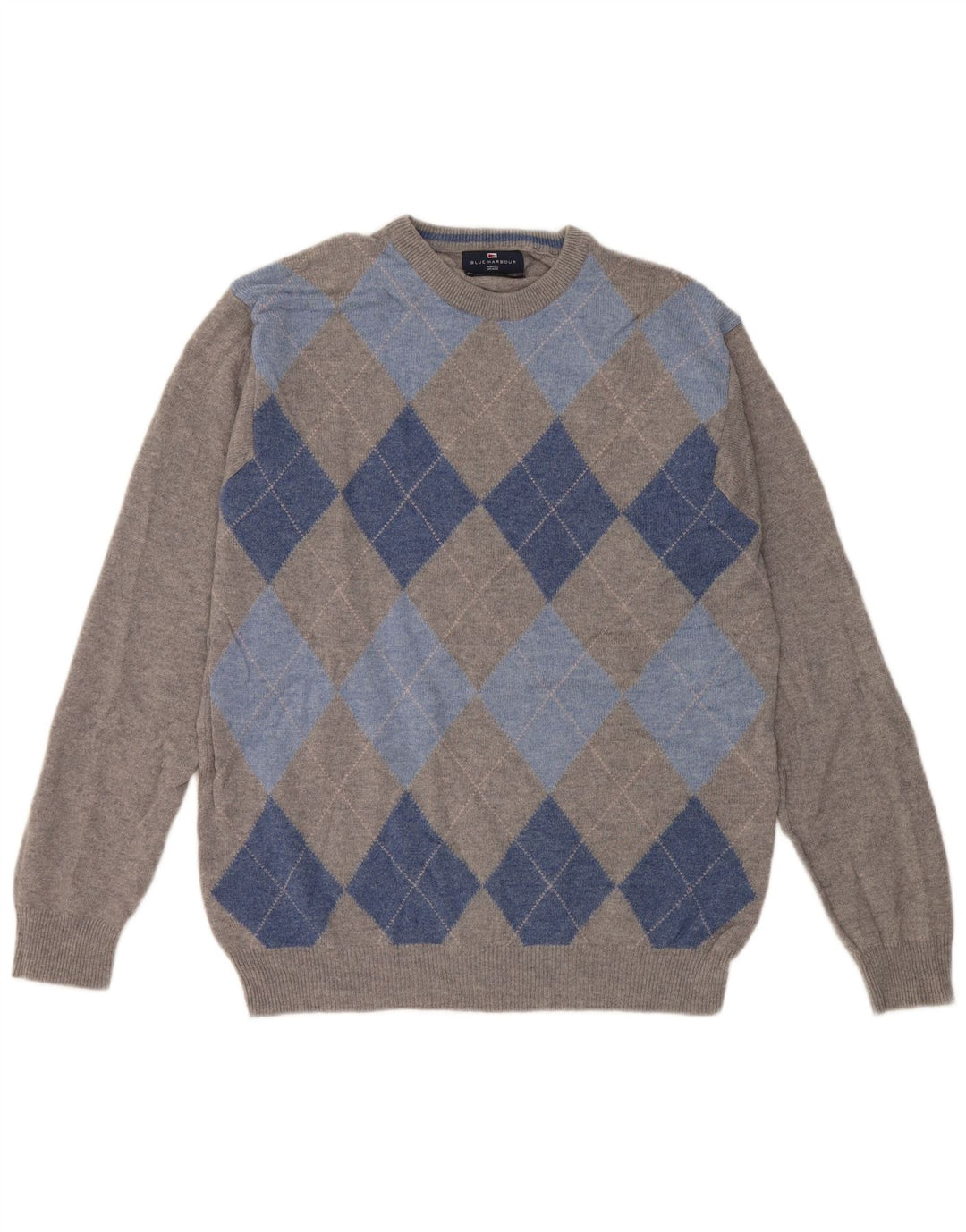 Marks & Spencer Męski sweter z okrągłym dekoltem, UK 38/40, średni szary