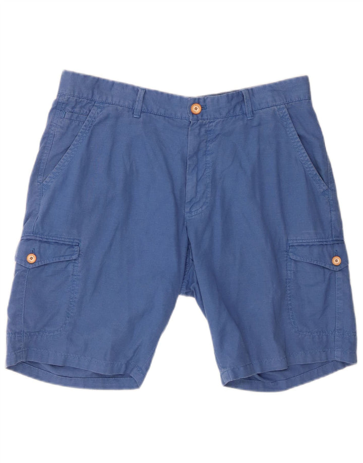 Spodenki cargo męskie Massimo Dutti EU 42 duże W32 niebieskie
