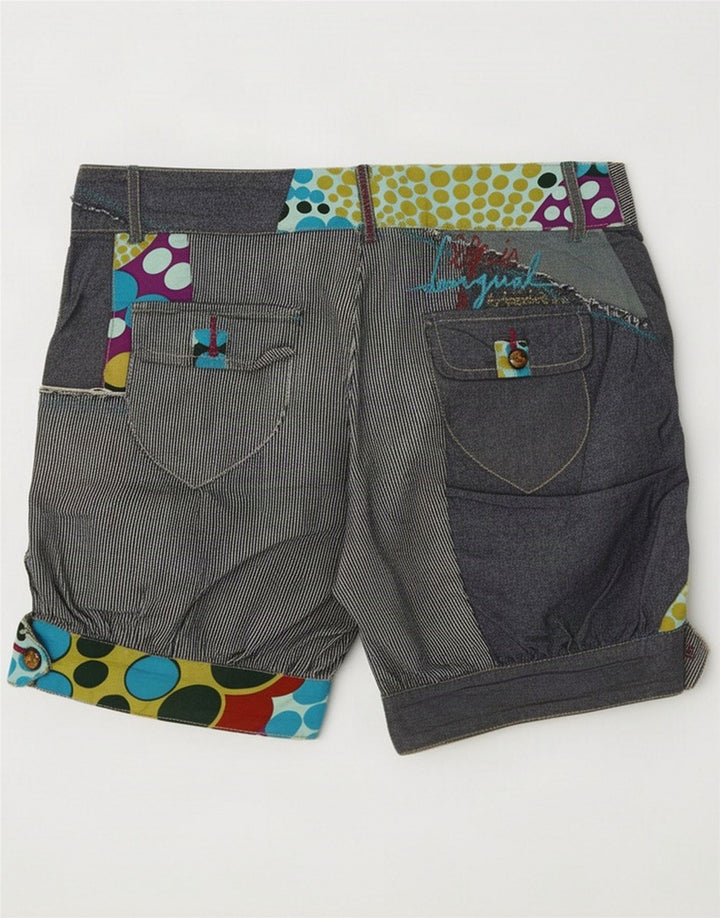 Desigual Spodenki damskie Regular EU 36 Small W28 Granatowy Patchwork Bawełna