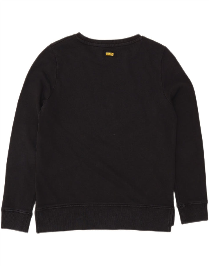 Damska bluza z grafiką BARBOUR UK 10, mała, czarna, bawełniana
