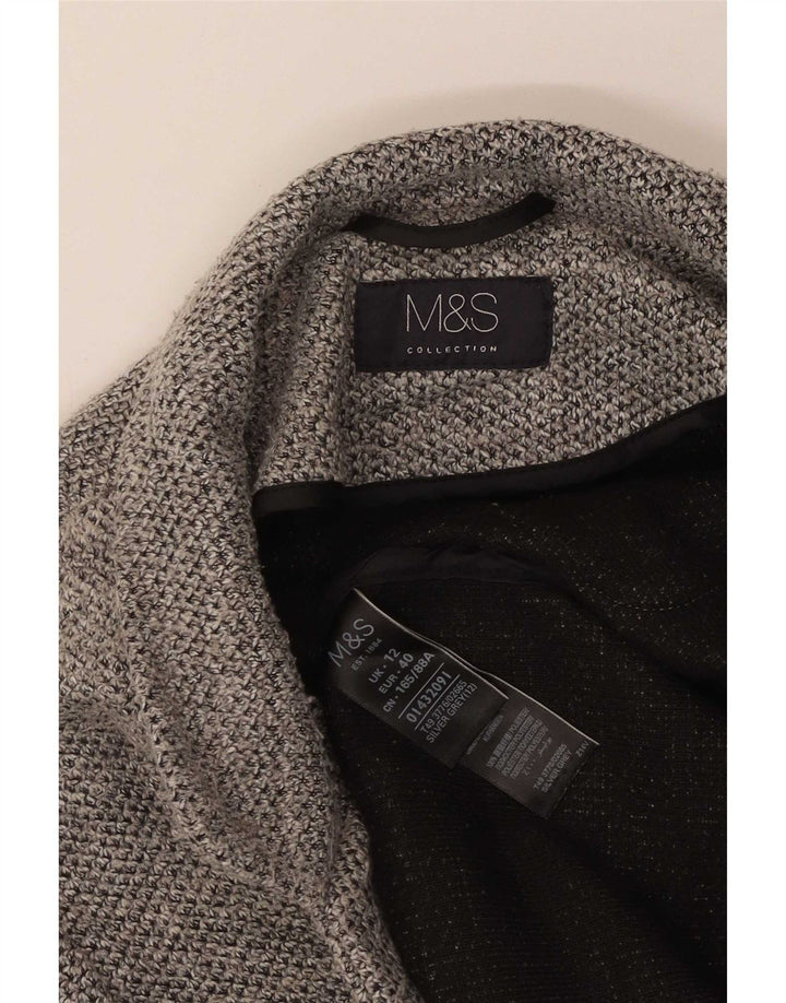 Marks & Spencer Płaszcz damski UK 12, średni szary, poliester