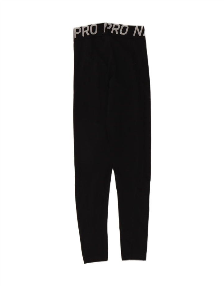 Damskie legginsy Nike Graphic UK 8, małe, czarne, poliestrowe, sportowe