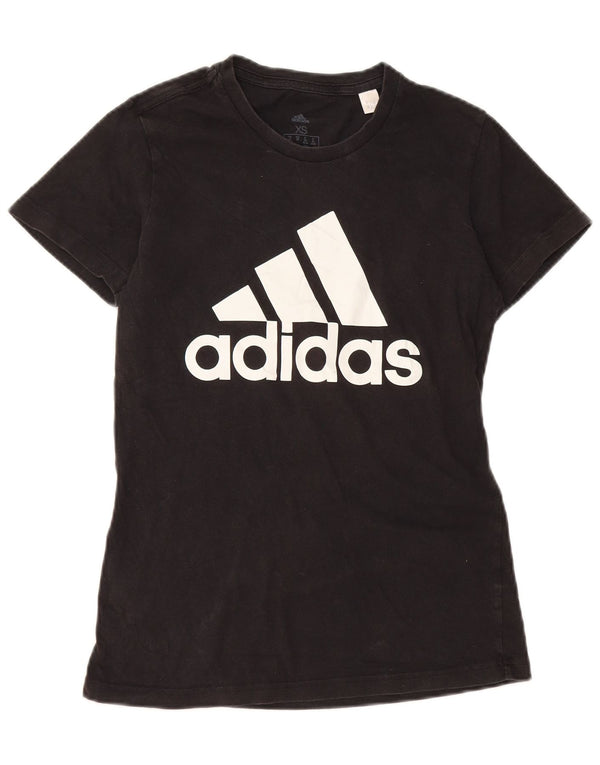Damska koszulka z grafiką ADIDAS Top UK 4/6 XS w kolorze czarnym