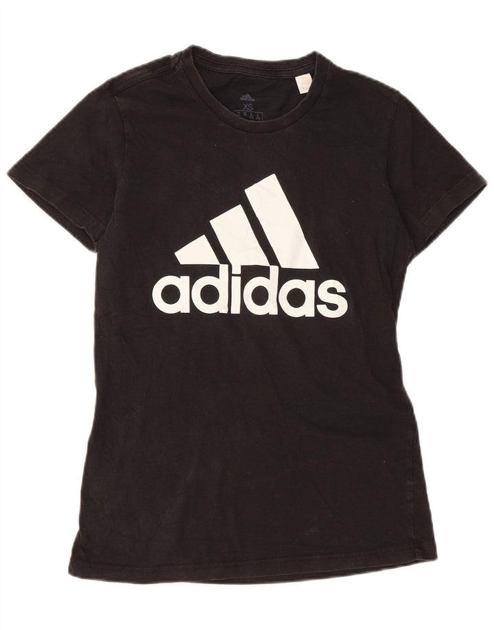 Damska koszulka z grafiką ADIDAS Top UK 4/6 XS w kolorze czarnym