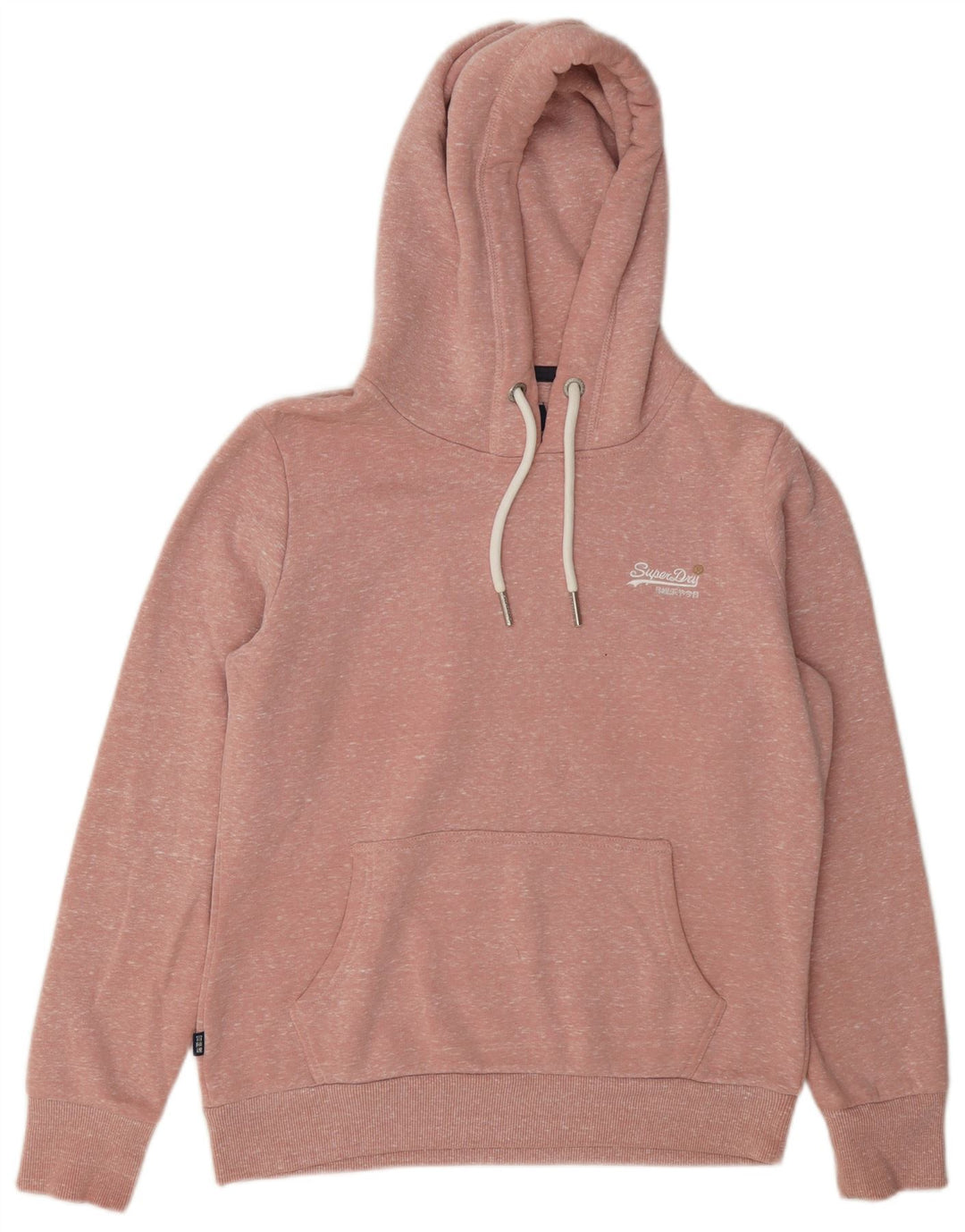 Damski sweter z kapturem Superdry UK 12, średni, różowy, nakrapiany poliester