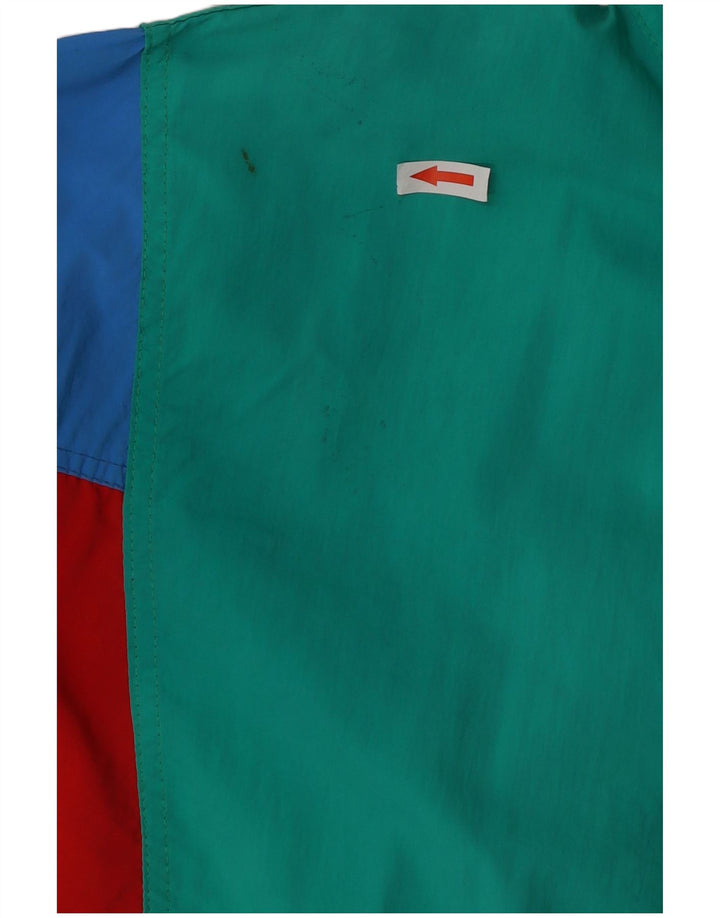 Vintage męska kurtka Anorak IT 44 XS Wielokolorowy poliamid z blokami kolorów