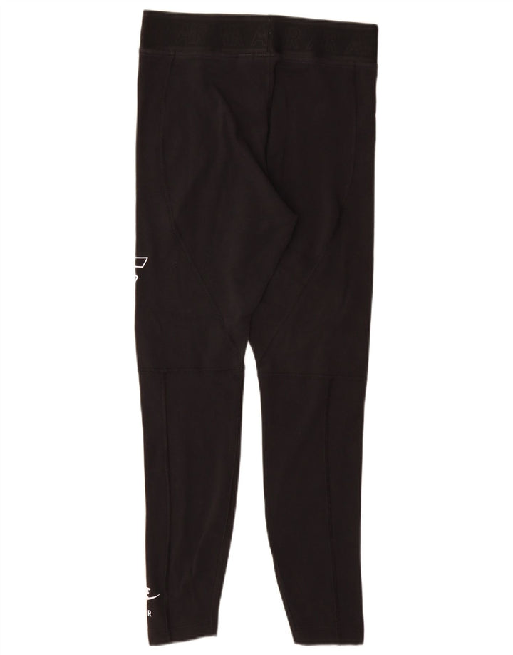 Damskie legginsy Nike Graphic UK 12, średnie czarne, bawełniane