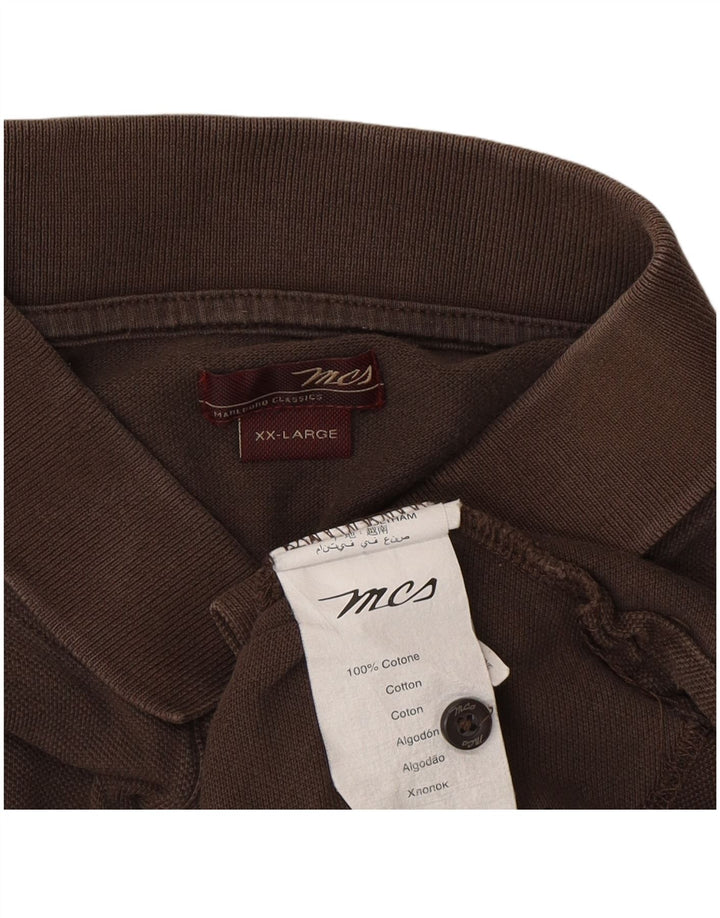 Męska koszulka polo Marlboro Classics 2XL, brązowa, bawełniana