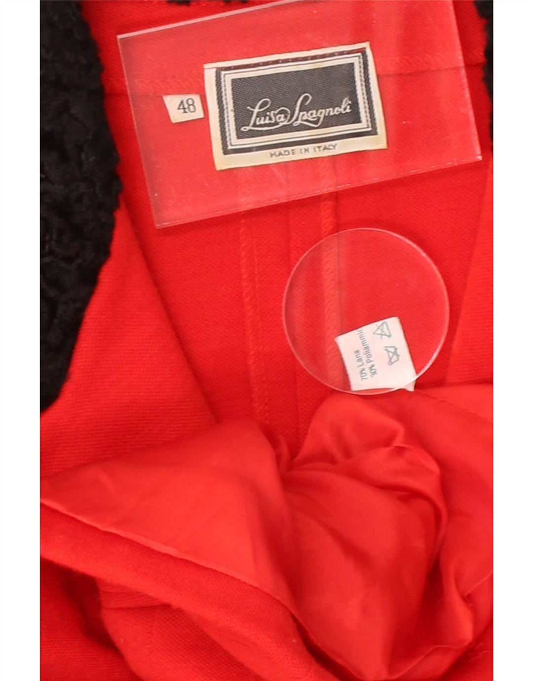 LUISA SPAGNOLI Womens 3 Button Blazer Jacket IT 48 XL Red Wool Vintage Luisa Spagnoli and Second-Hand Luisa Spagnoli from Messina Hembry 