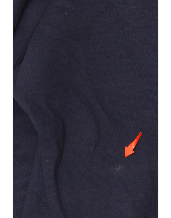 Męski sweter z kapturem i zamkiem błyskawicznym RUSSELL ATHLETIC Dri-Power, duży, granatowy, bawełniany