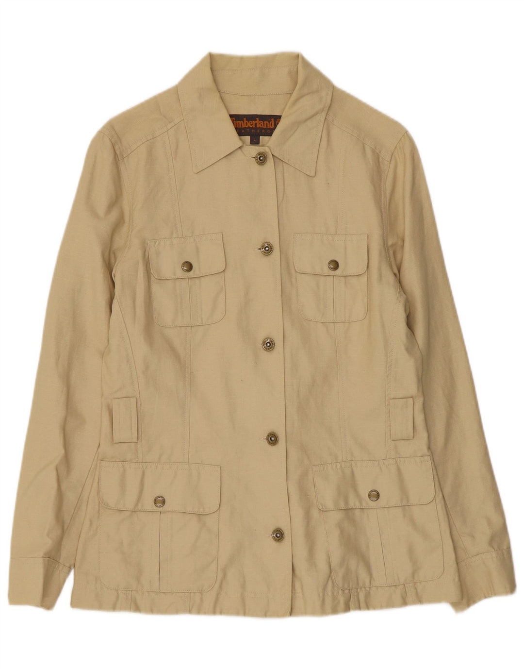 Kurtka damska Timberland Utility UK 14, duża, beżowa, lniana