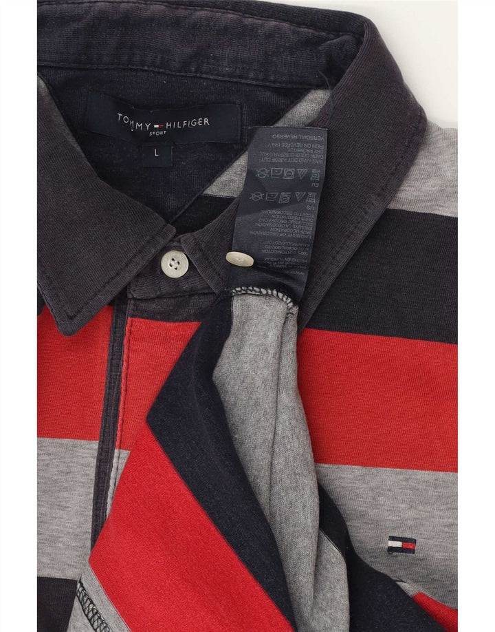 Męska koszulka polo Tommy Hilfiger, duża, wielokolorowa, bawełniana w paski