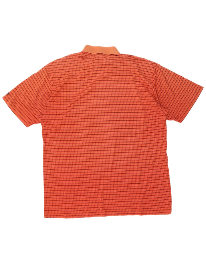 Męska koszulka polo Baffo IT 56 XL, bawełniana w pomarańczową kratkę