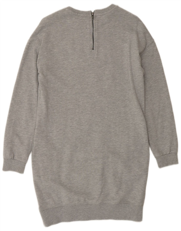 SUPERDRY Damska bluza oversize z grafiką, sukienka UK 10 Small Grey