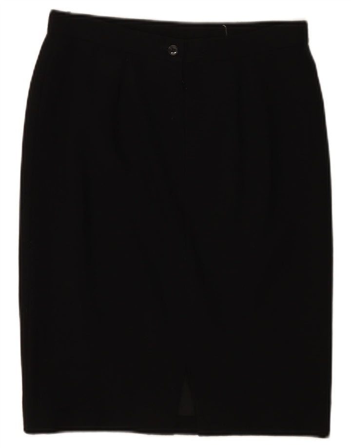 Prosta spódnica damska Valentino IT 44 Medium W28 Czarna wełna