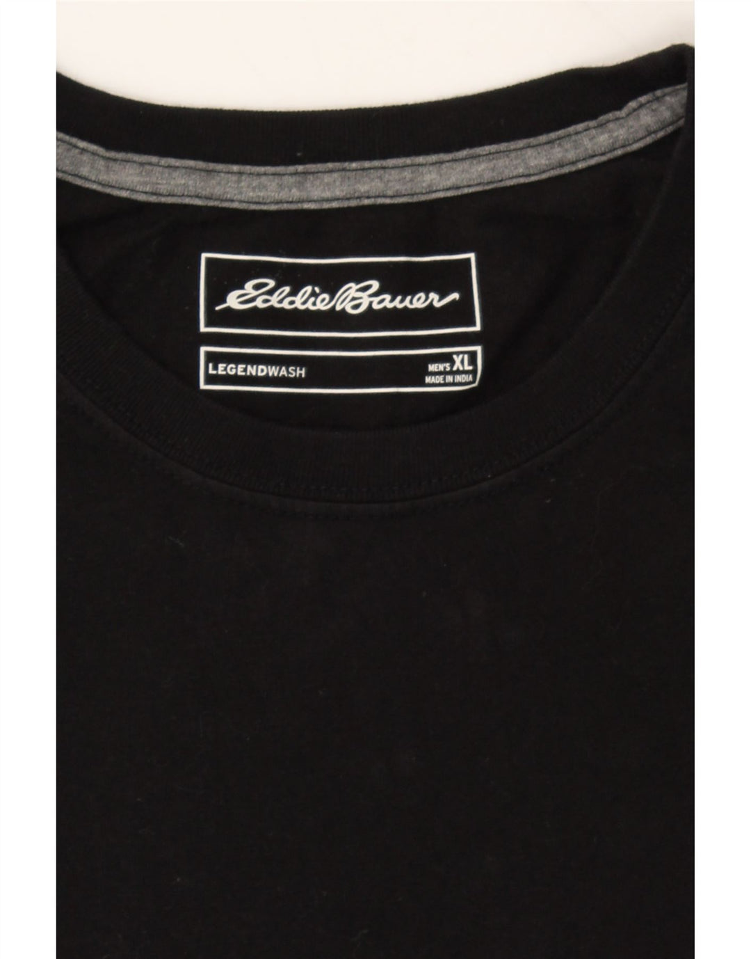 EDDIE BAUER Mens T-Shirt Top XL Black Cotton Vintage Eddie Bauer and Second-Hand Eddie Bauer from Messina Hembry 