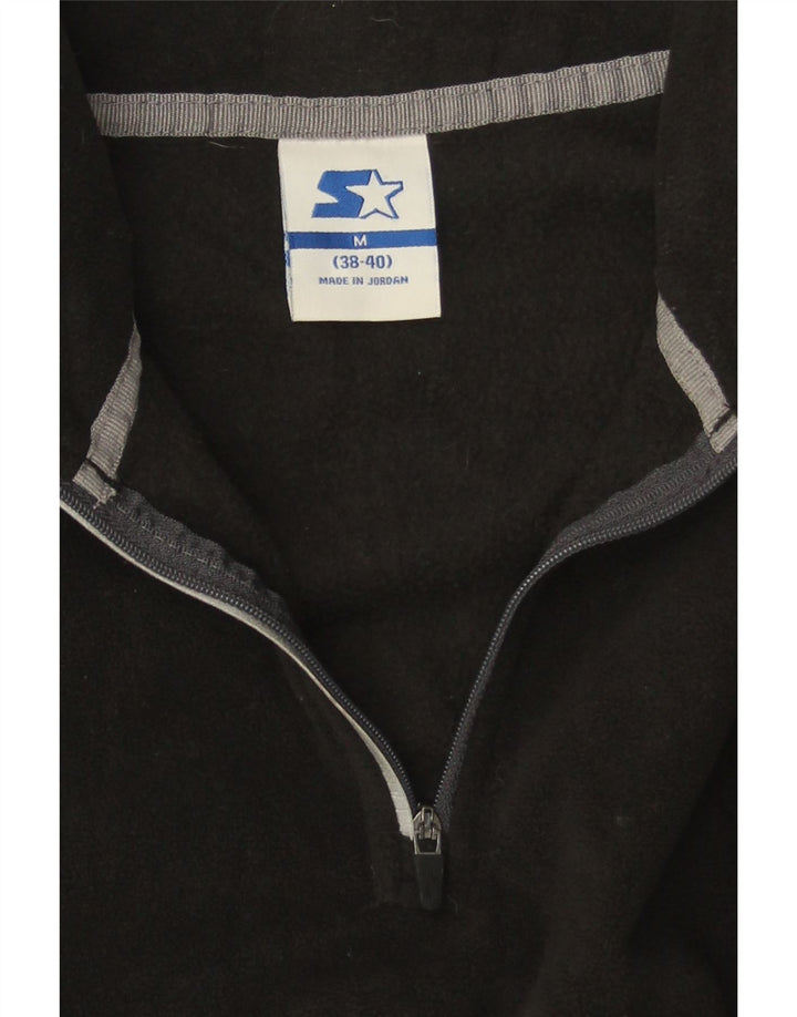STARTER Męski sweter polarowy z zamkiem błyskawicznym UK 38/40, średni czarny poliester