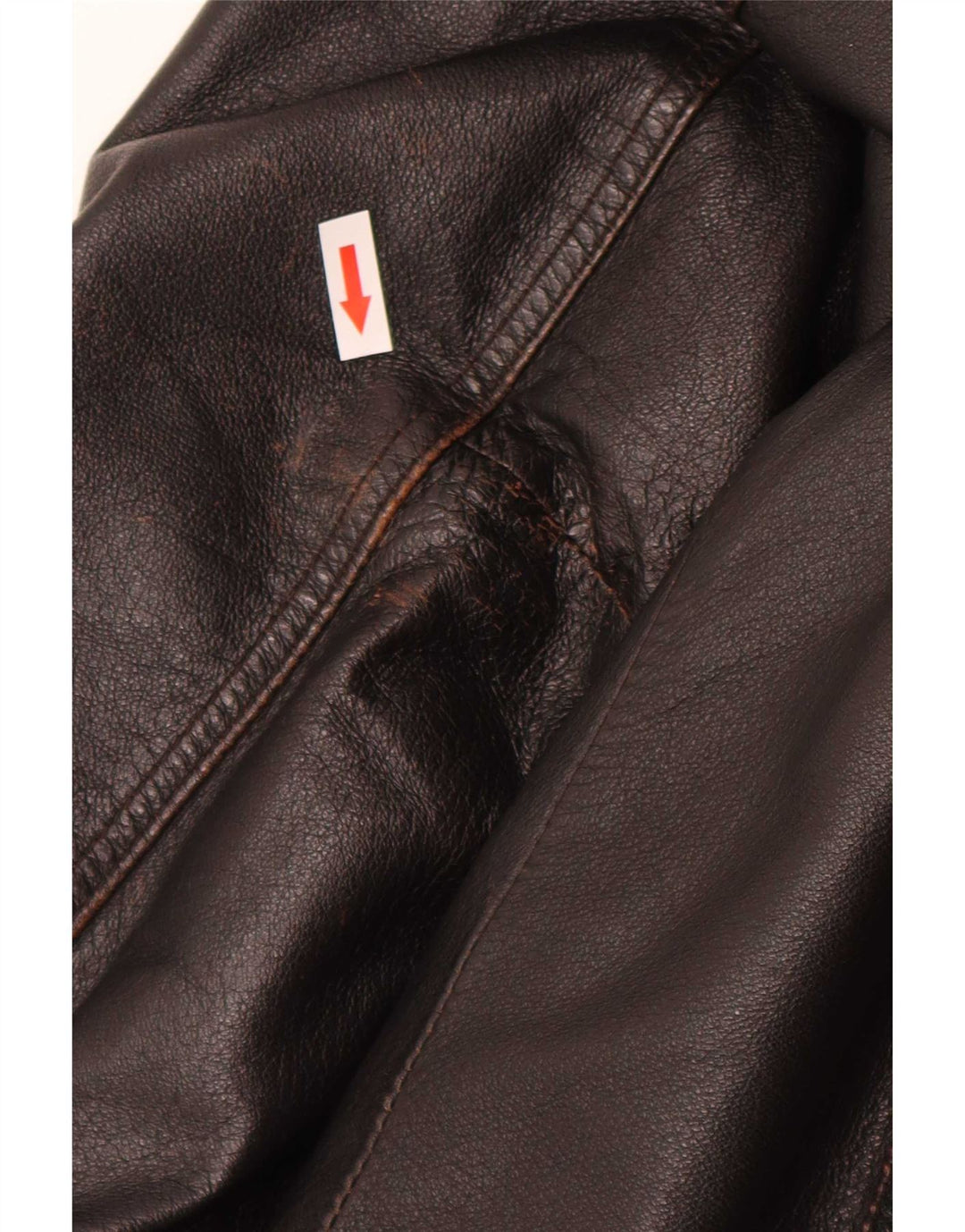 Vintage męska skórzana kurtka bomber IT 52 XL brązowa retro