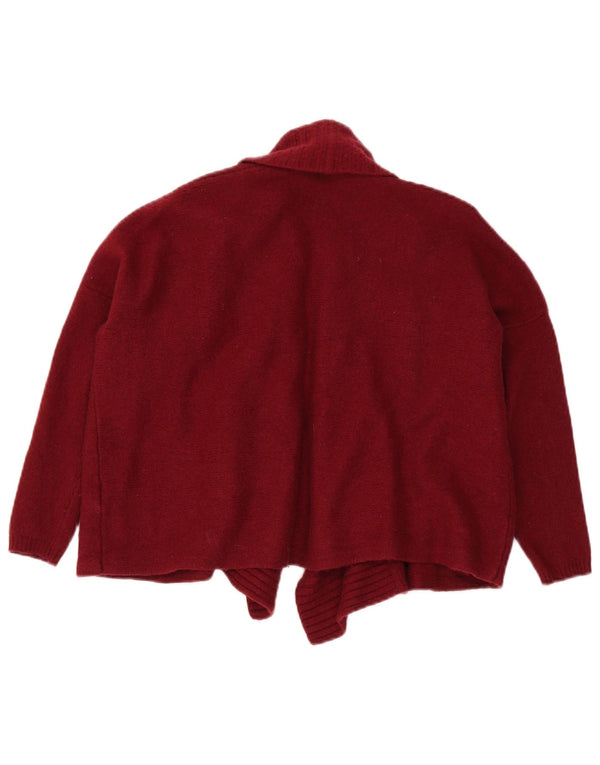 Sweter rozpinany Massimo Dutti damski z krótkim rękawem 3/4, UK 14, średni burgund