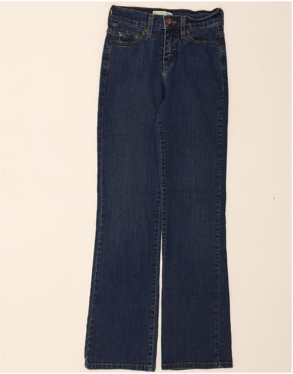 Damskie idealnie wyszczuplające jeansy Bootcut LEVI'S US 2 XS W24 L30 Niebieskie bawełniane