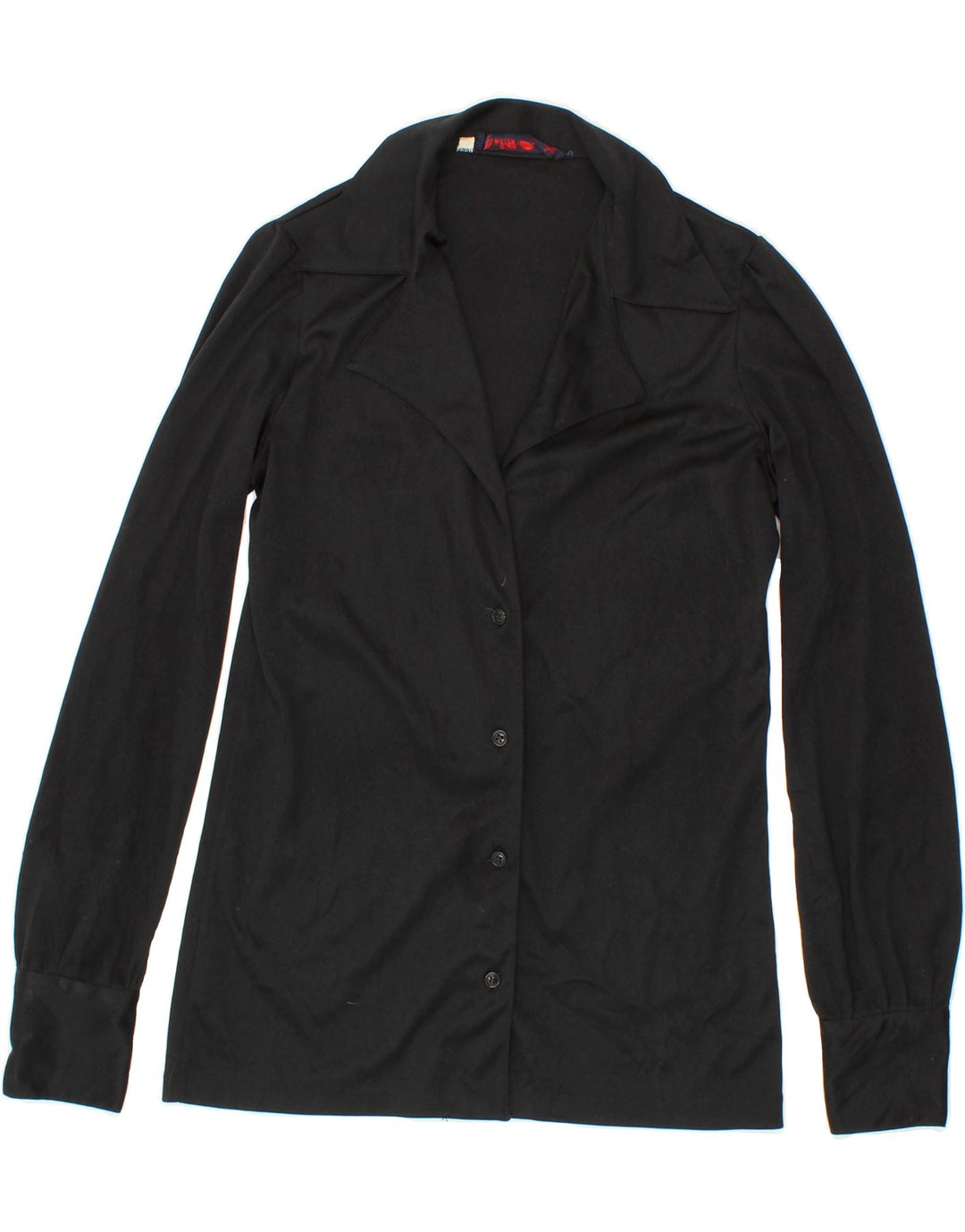 VINTAGE Womens Shirt Blouse IT 48 XL Black Polyester Vintage Vintage and Second-Hand Vintage from Messina Hembry 