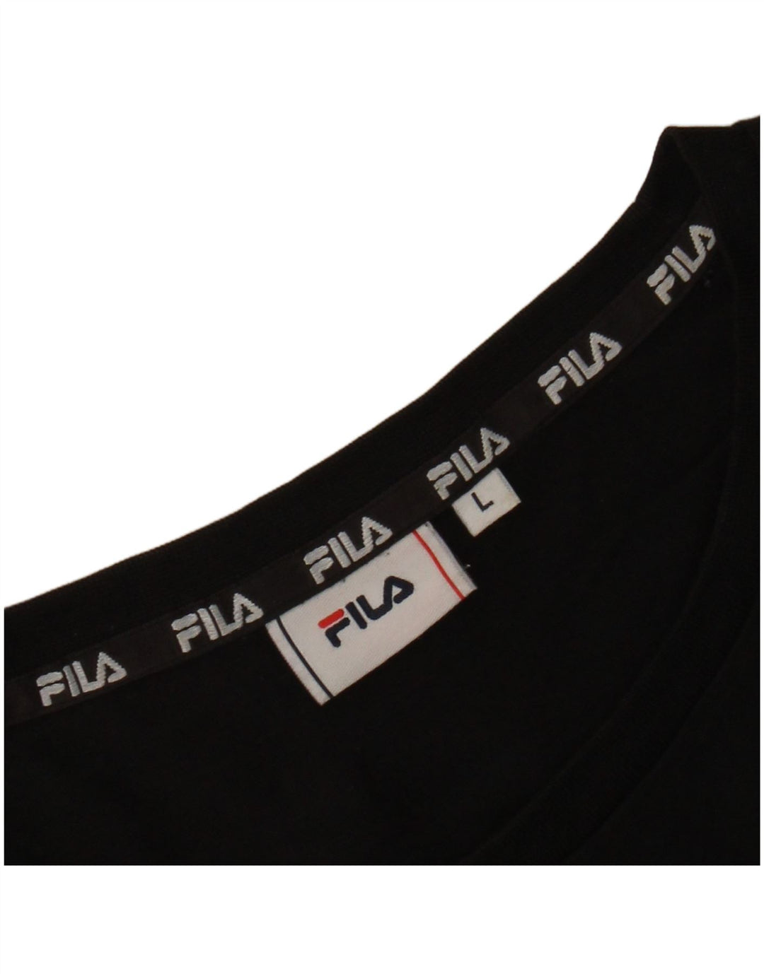 Męski T-shirt z grafiką FILA, duży, czarny