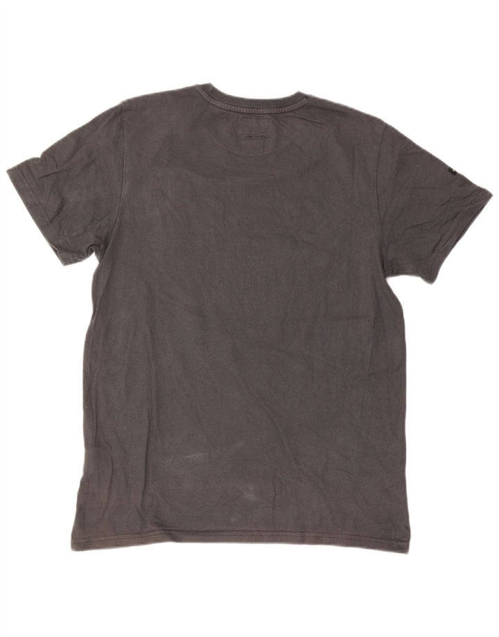 Męski standardowy T-shirt Superdry z grafiką, duży, szary, bawełniany