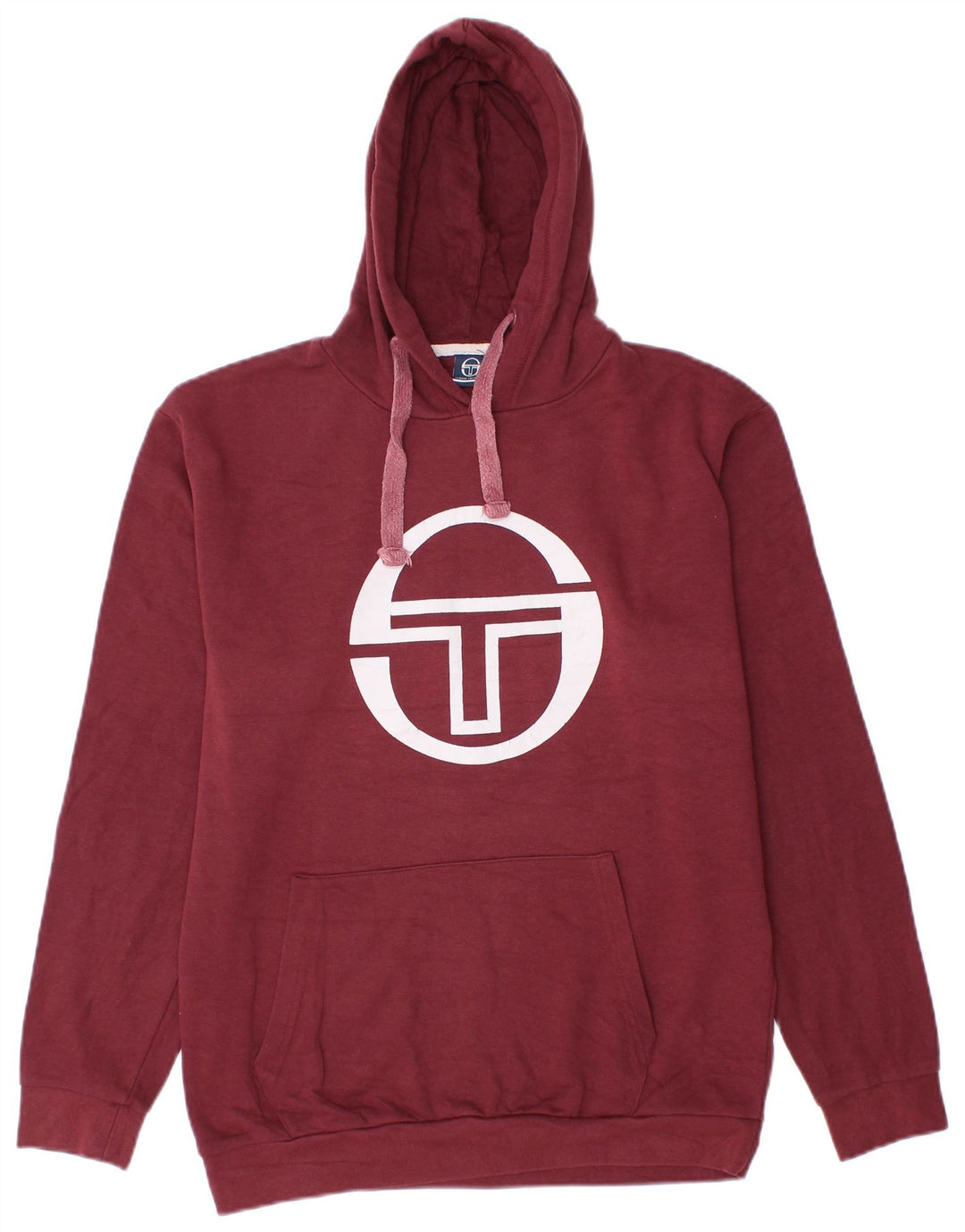 Męski sweter z kapturem Sergio Tacchini, średniej wielkości bordowa bawełna