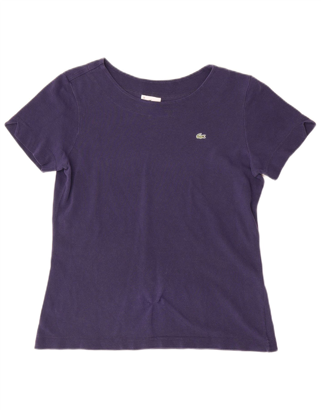 T-shirt damski LACOSTE, rozmiar 38, średni granatowy, bawełniany