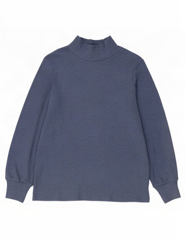 Damski sweter z golfem M&Co, UK 14, duży niebieski poliester