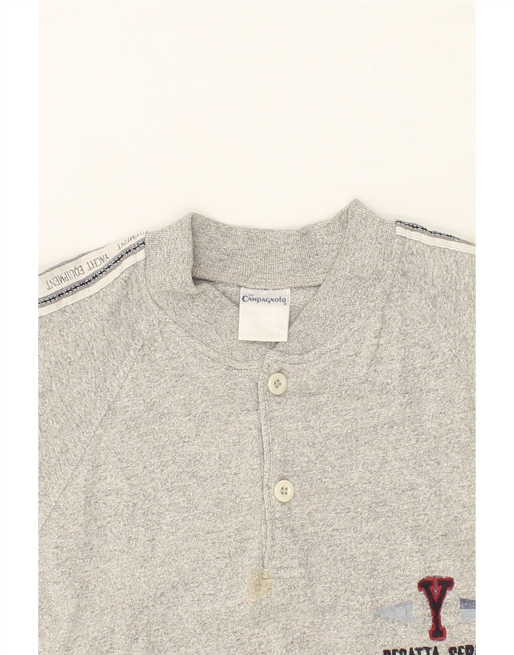 CAMPAGNOLO Mens Graphic T-Shirt Top IT 48 Medium Grey Cotton Vintage Campagnolo and Second-Hand Campagnolo from Messina Hembry 