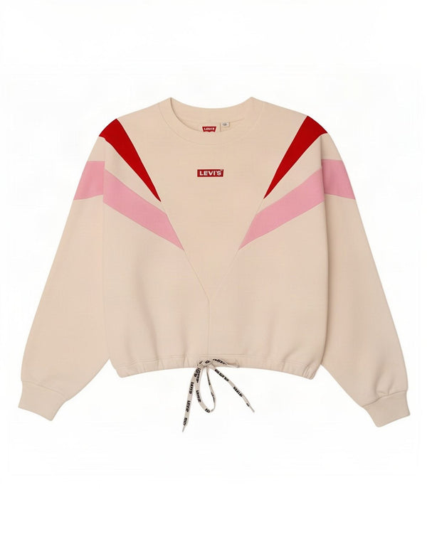 Damski sweter oversize Levi's UK 10 Small White Colorblock