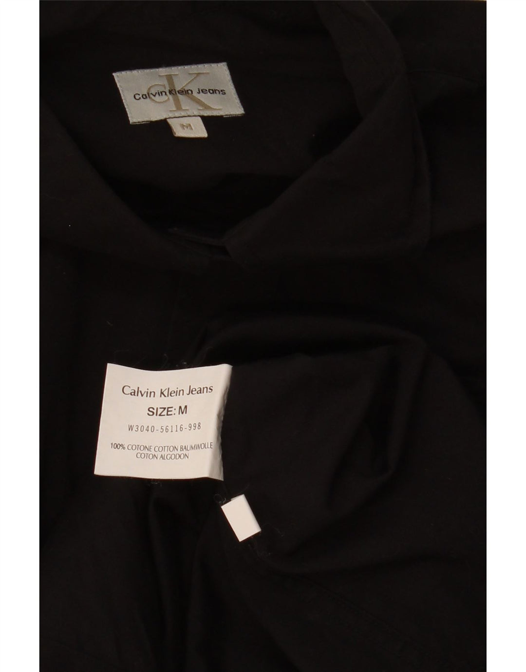 Damska koszula oversize CALVIN KLEIN UK 14, średnia czarna, bawełniana