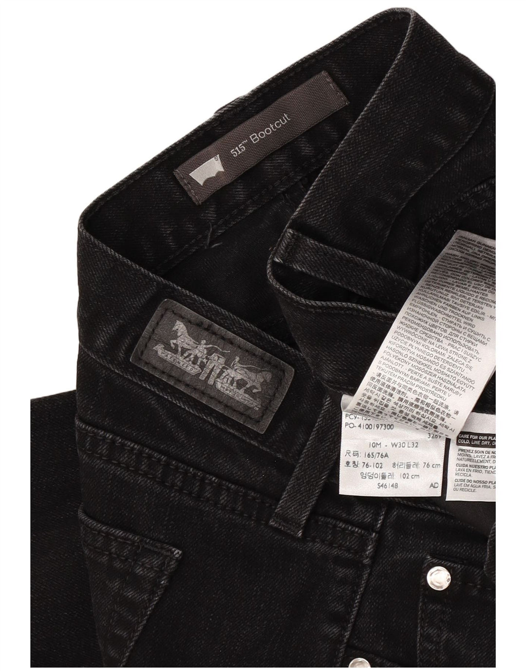 Damskie jeansy Levi's 515 Bootcut US 10 Large W30 L32 Czarna bawełna