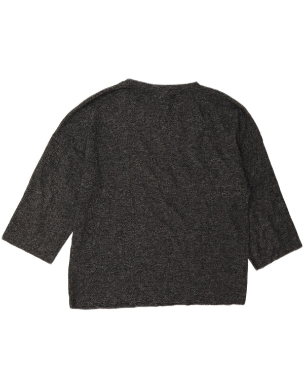 Damski top oversize Zara z rękawem 3/4, UK 10, mały, szary w cętki