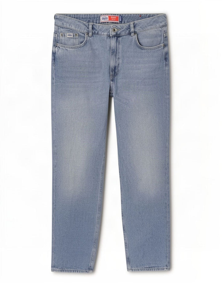 Męskie dżinsy Superdry Ruby Slim Capri W30 L23 Niebieska bawełna
