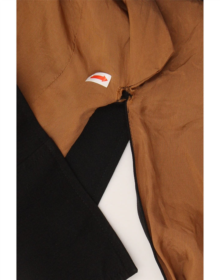 Damska marynarka VINTAGE zapinana na 4 guziki UK 12, średni czarny poliester