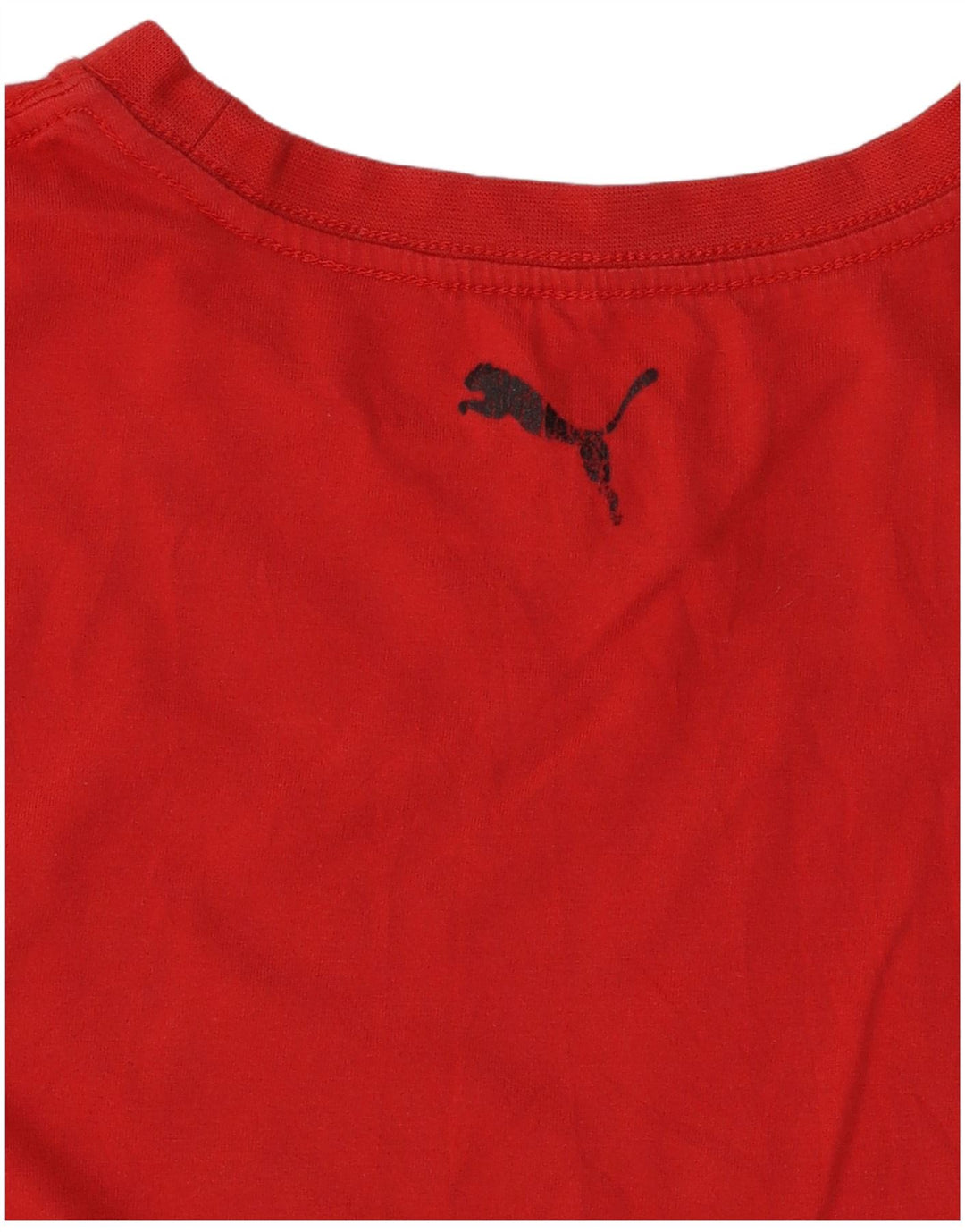 Chłopięcy T-shirt z grafiką PUMA, 10-11 lat, średnia czerwona bawełna