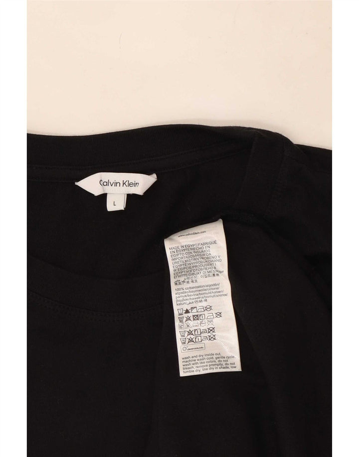T-shirt męski Calvin Klein, duży, czarny, bawełniany