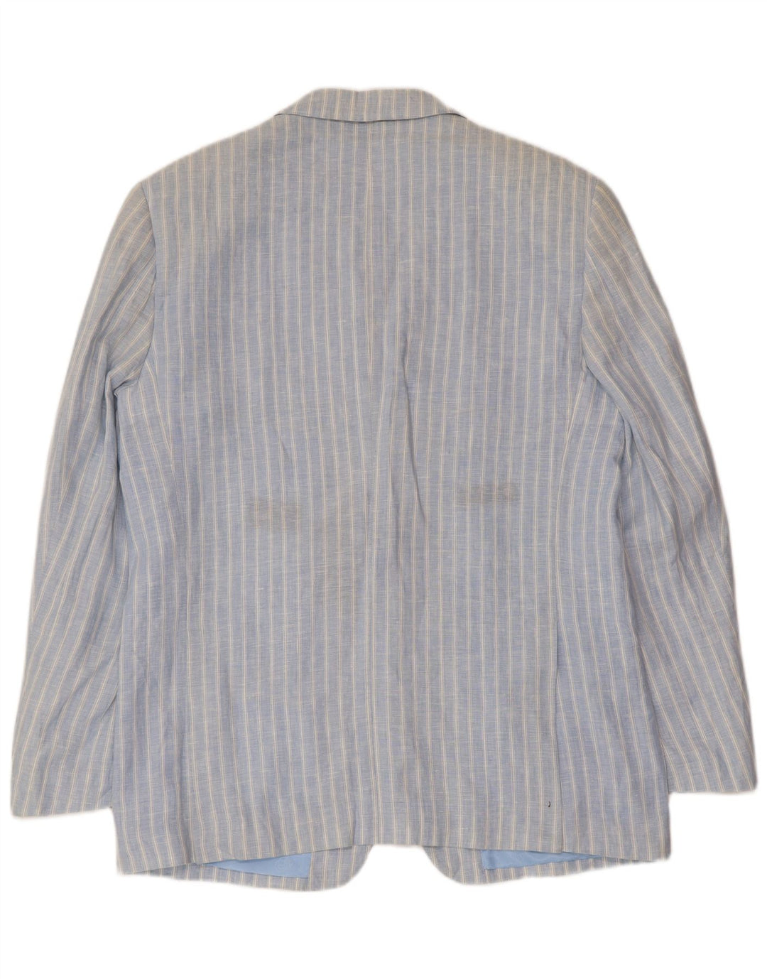 A.Basile Męska marynarka zapinana na 3 guziki IT 50, lniana w duże niebieskie paski