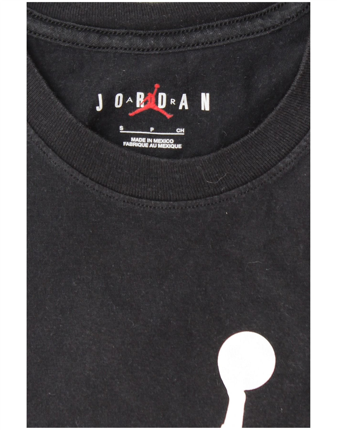 JORDAN Mens Graphic T-Shirt Top Small Black Cotton