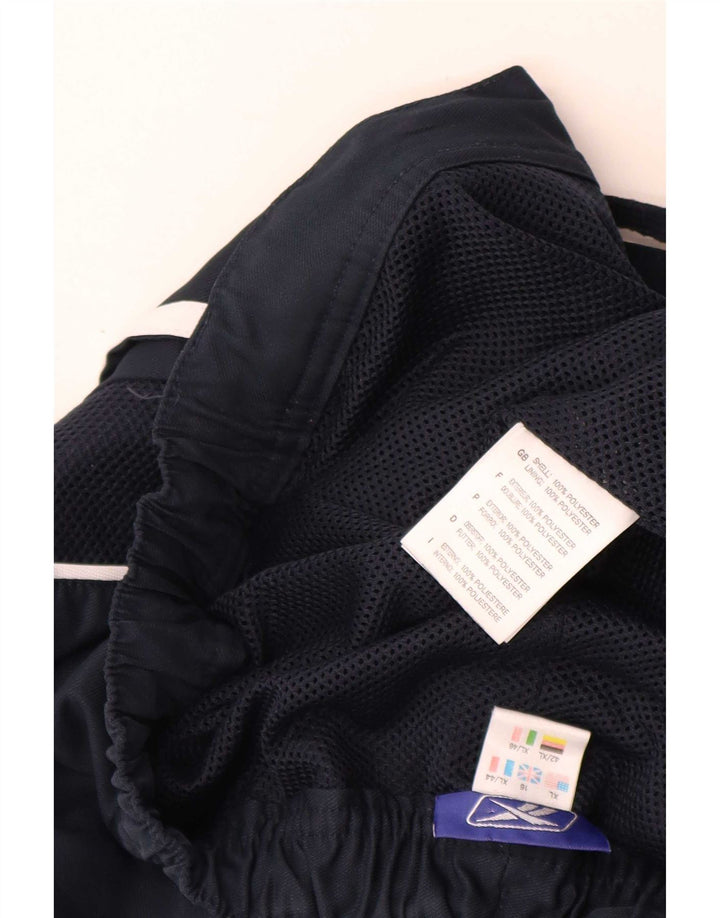 Damskie spodnie dresowe Reebok UK 16, duże, granatowe, poliestrowe