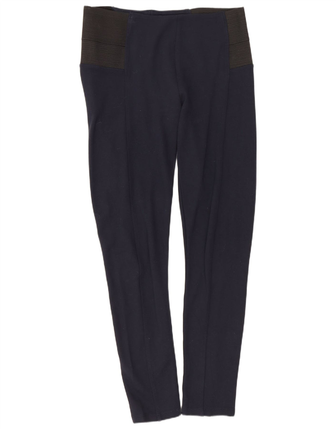 Legginsy damskie Zara UK 14, duże, granatowe, z blokami kolorów, wiskoza