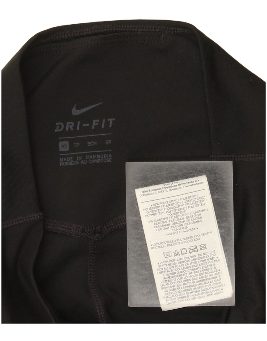 Damskie legginsy Nike Capri UK 4 XS, czarny poliester