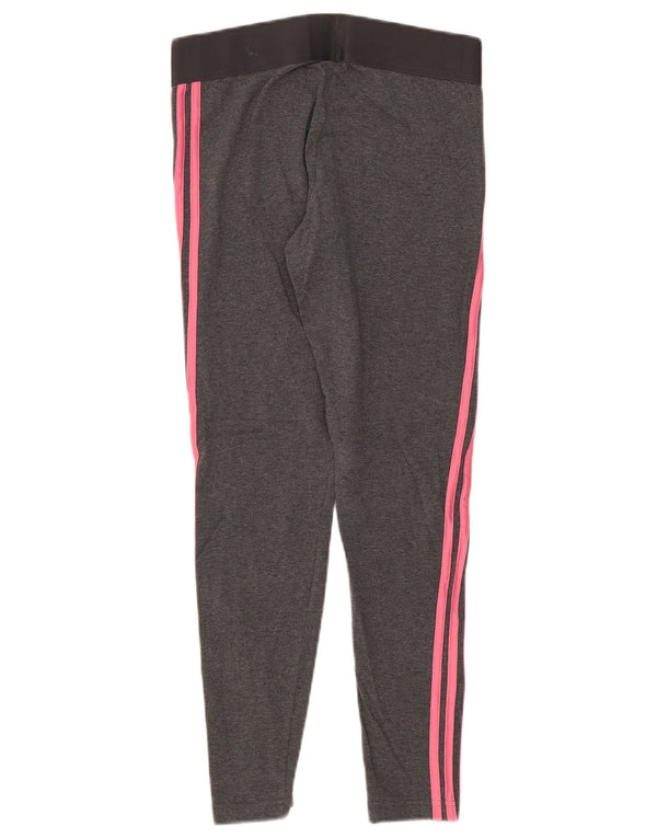 Legginsy damskie Adidas UK 12/14 Średnioszare bawełniane