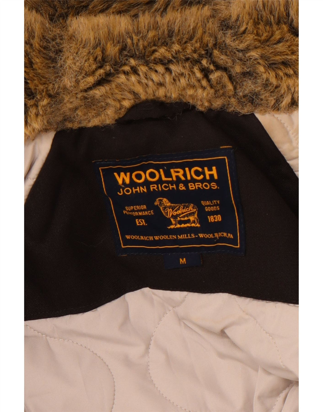 Damska kurtka parka z kapturem WOOLRICH UK 12, średnia czarna