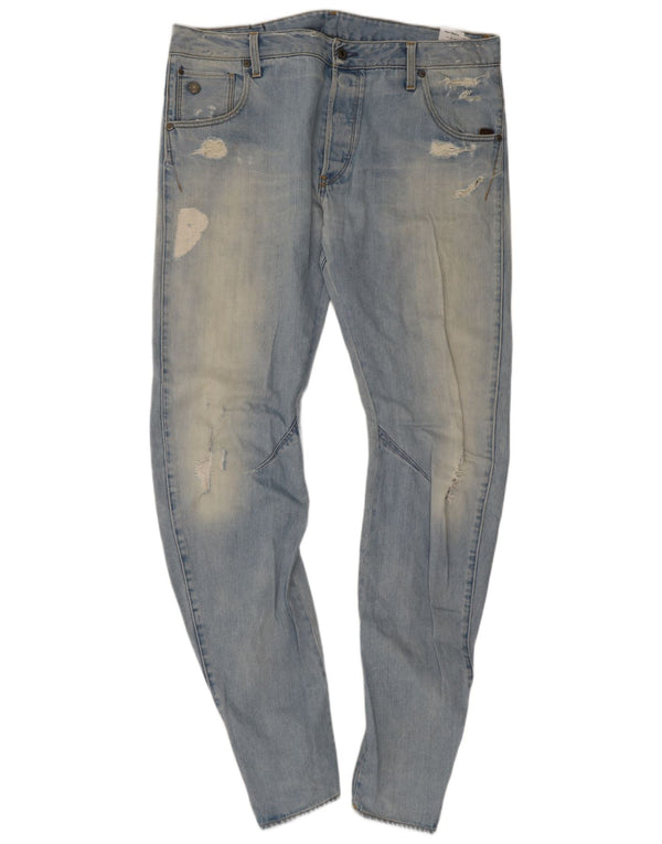 Męskie jeansy G-Star 3D Arc Distressed W36 L34 Niebieskie bawełniane